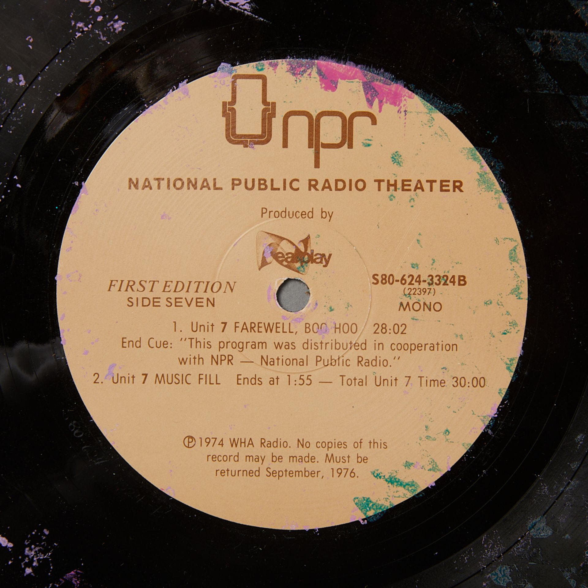 William Weege Mixed Media on Vinyl Record 1976 - Image 5 of 8
