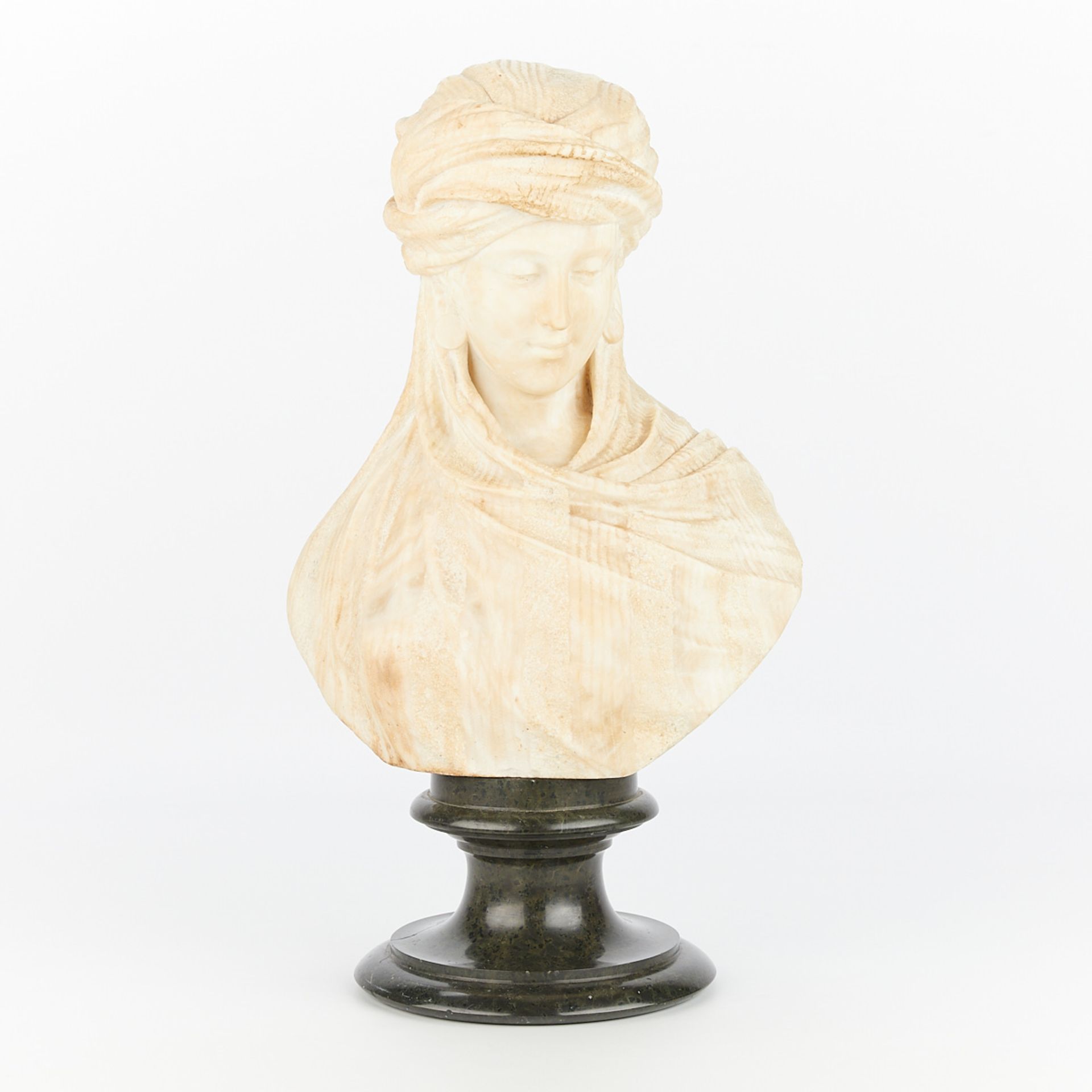 Alabaster Bust with Plinth - Image 3 of 12