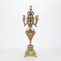 Vintage Bronze & Marble Candelabra