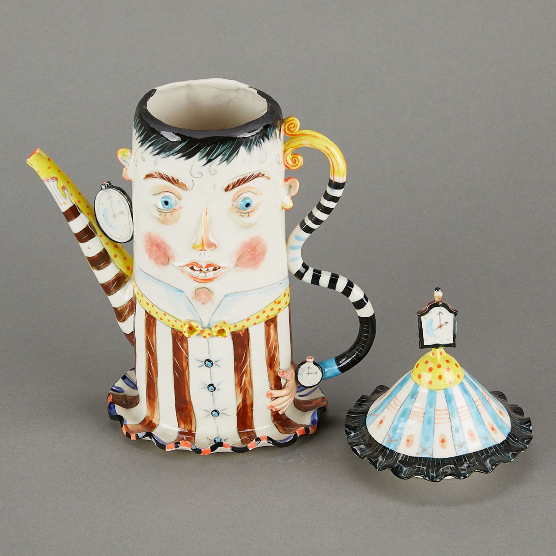 Irina Zaytceba Figural Porcelain Teapot - Bild 7 aus 11