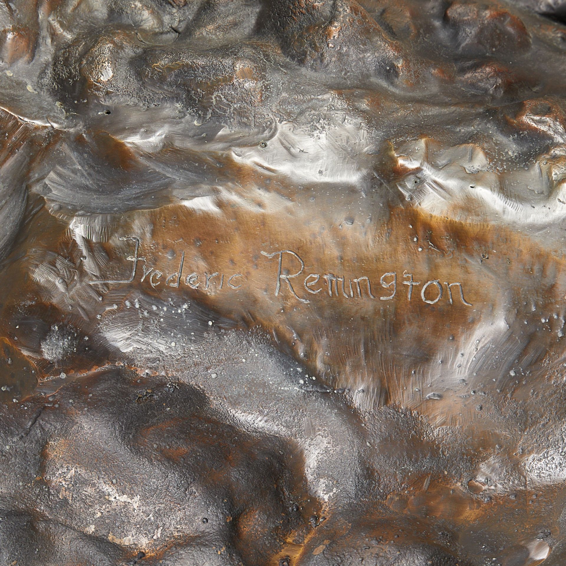 Large After Remington Descending Horse Bronze - Bild 8 aus 12
