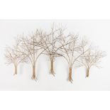 Curtis Jere Vintage Five Trees Wall Sculpture