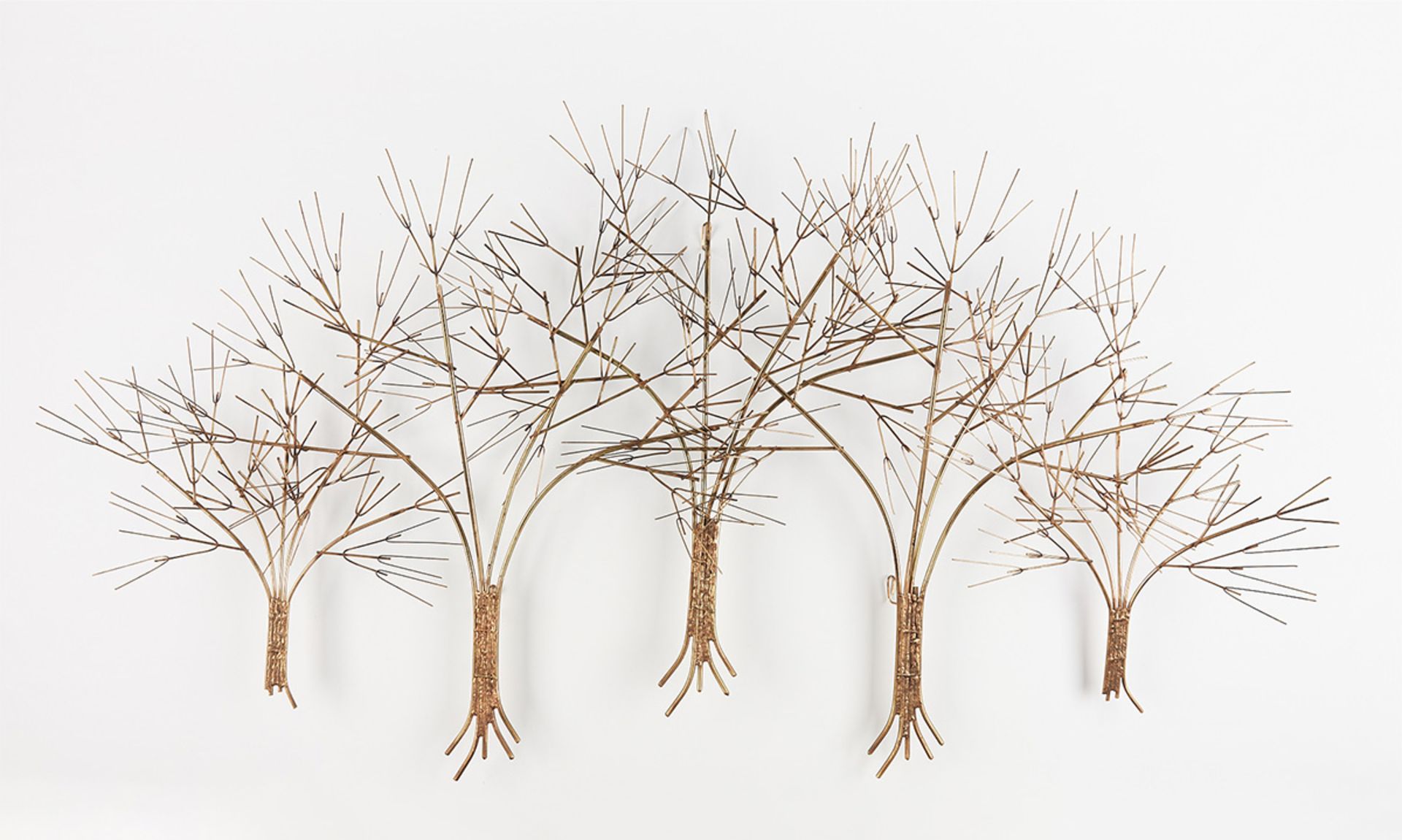 Curtis Jere Vintage Five Trees Wall Sculpture - Bild 8 aus 8