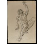 Paul Cadmus Male Nude Study Crayon on Paper