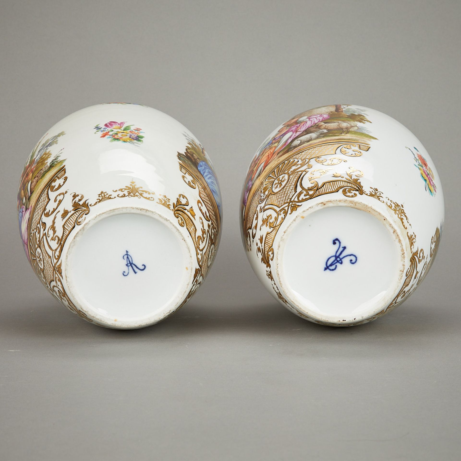 Pair 19th c. Helena Wolfsohn Porcelain Urns - Bild 16 aus 16