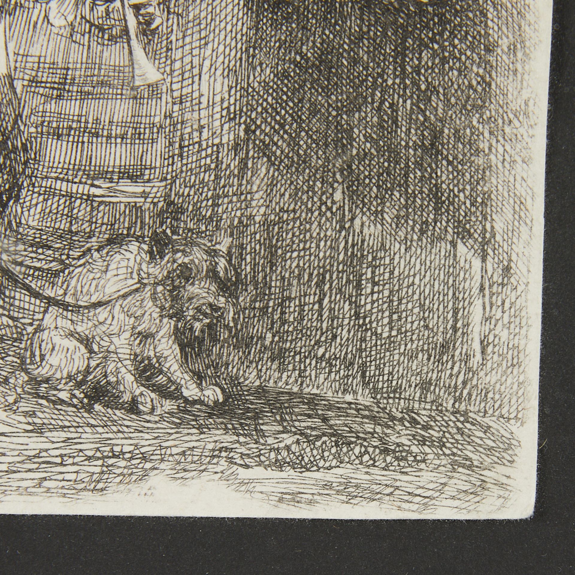 Rembrandt "Strolling Musicians" Etching 1635 - Bild 3 aus 5