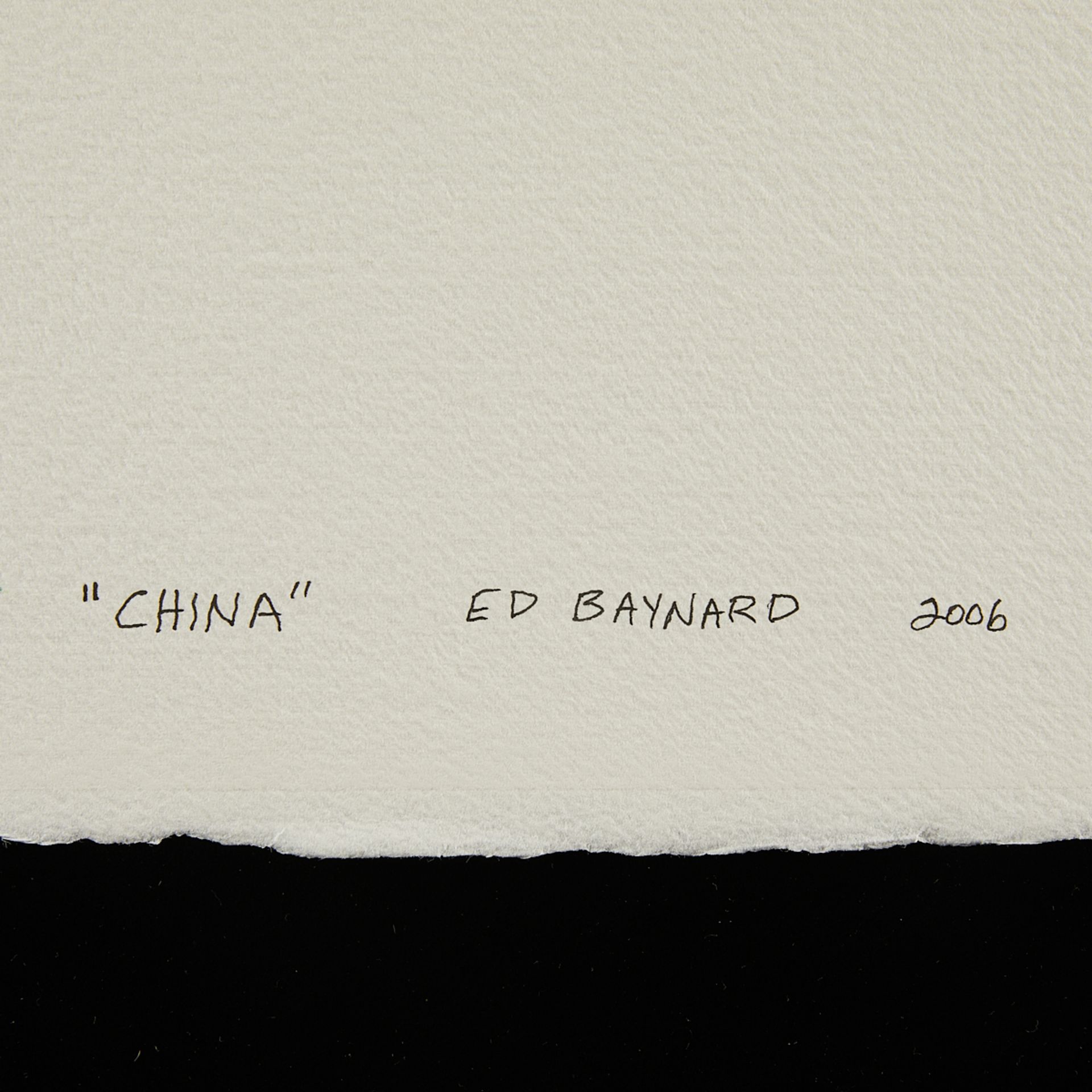 Ed Baynard "China" Watercolor Painting 2006 - Image 7 of 7