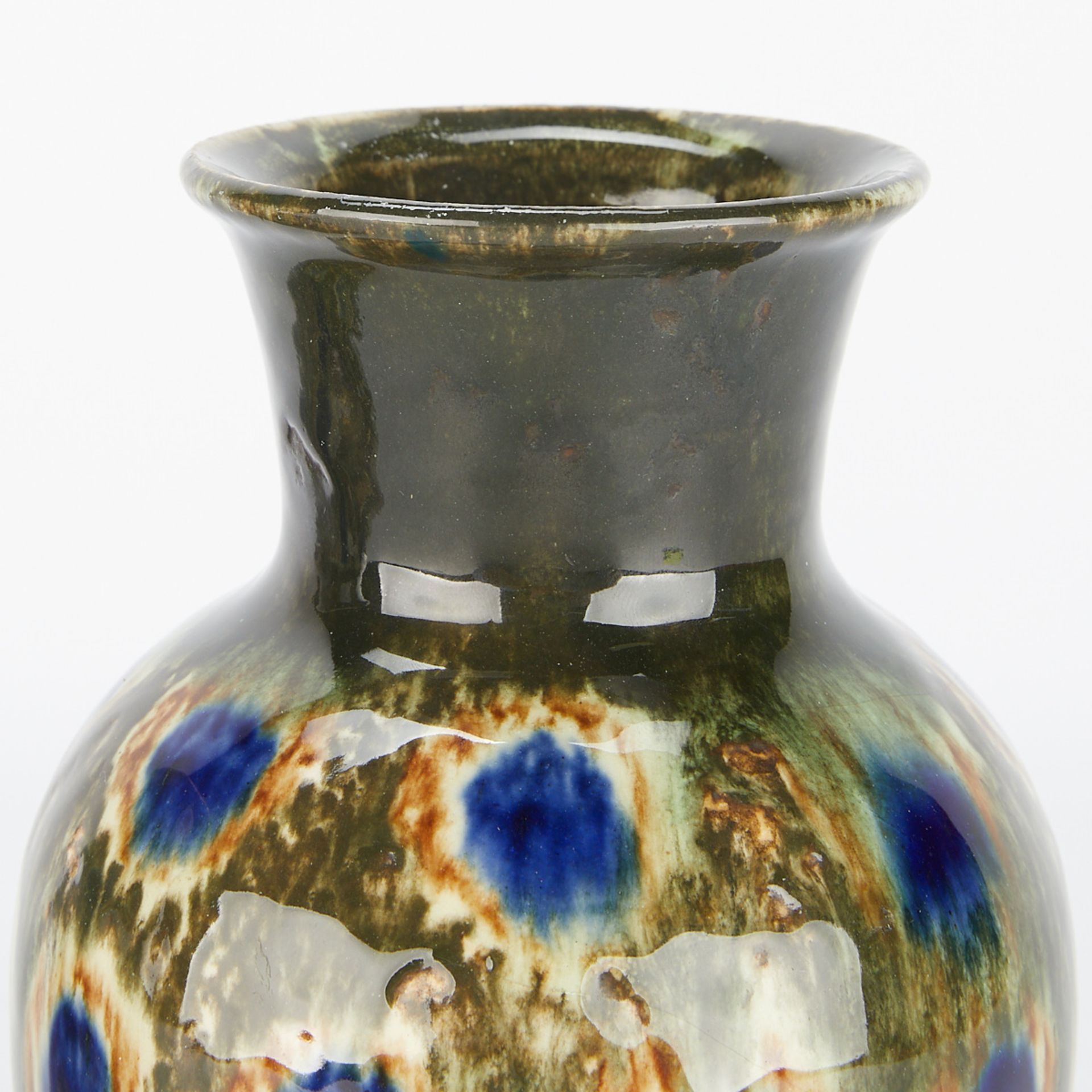 2 Attrib. F. Festersen Jugenstil Peacock Vases - Image 8 of 9