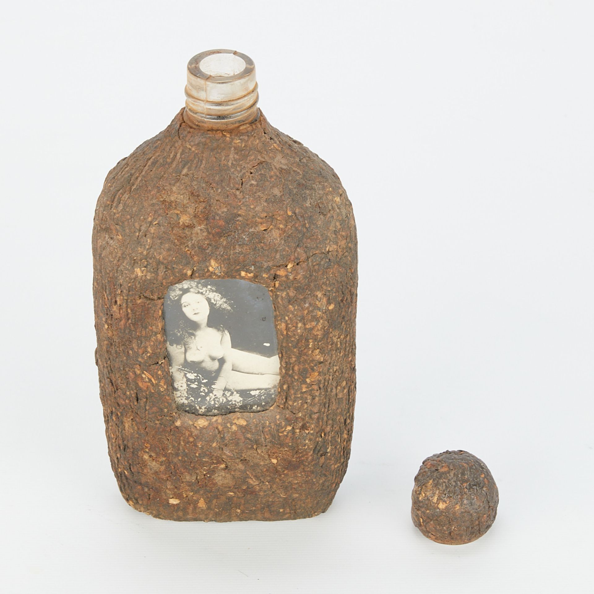 Cork Encased Bottle w/ Photo of Nude Woman - Bild 7 aus 10