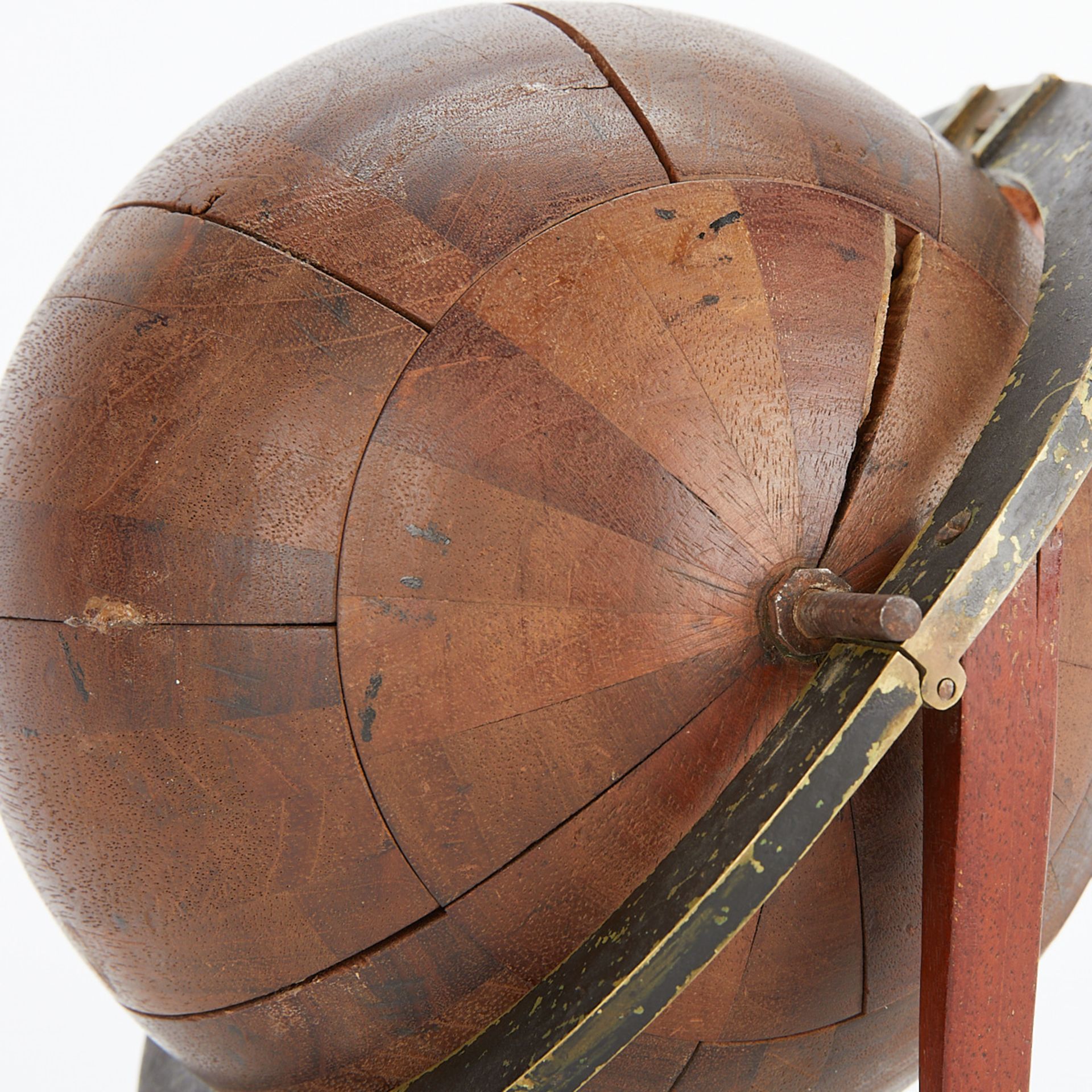 Vintage Wooden Sphere or Globe with Case - Image 2 of 15