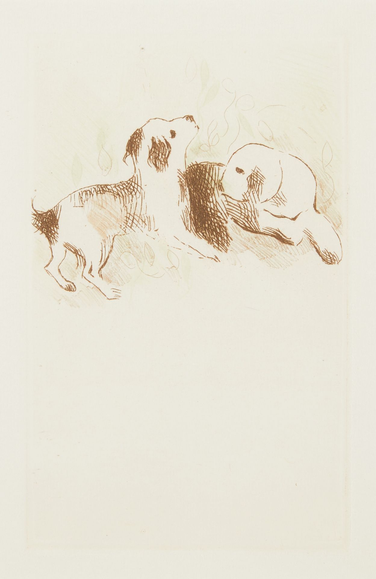 2 Marie Laurencin Aquatints - Cats & Puppies - Bild 2 aus 10
