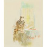 Everett Shinn Watercolor Woman ex. Vincent Price