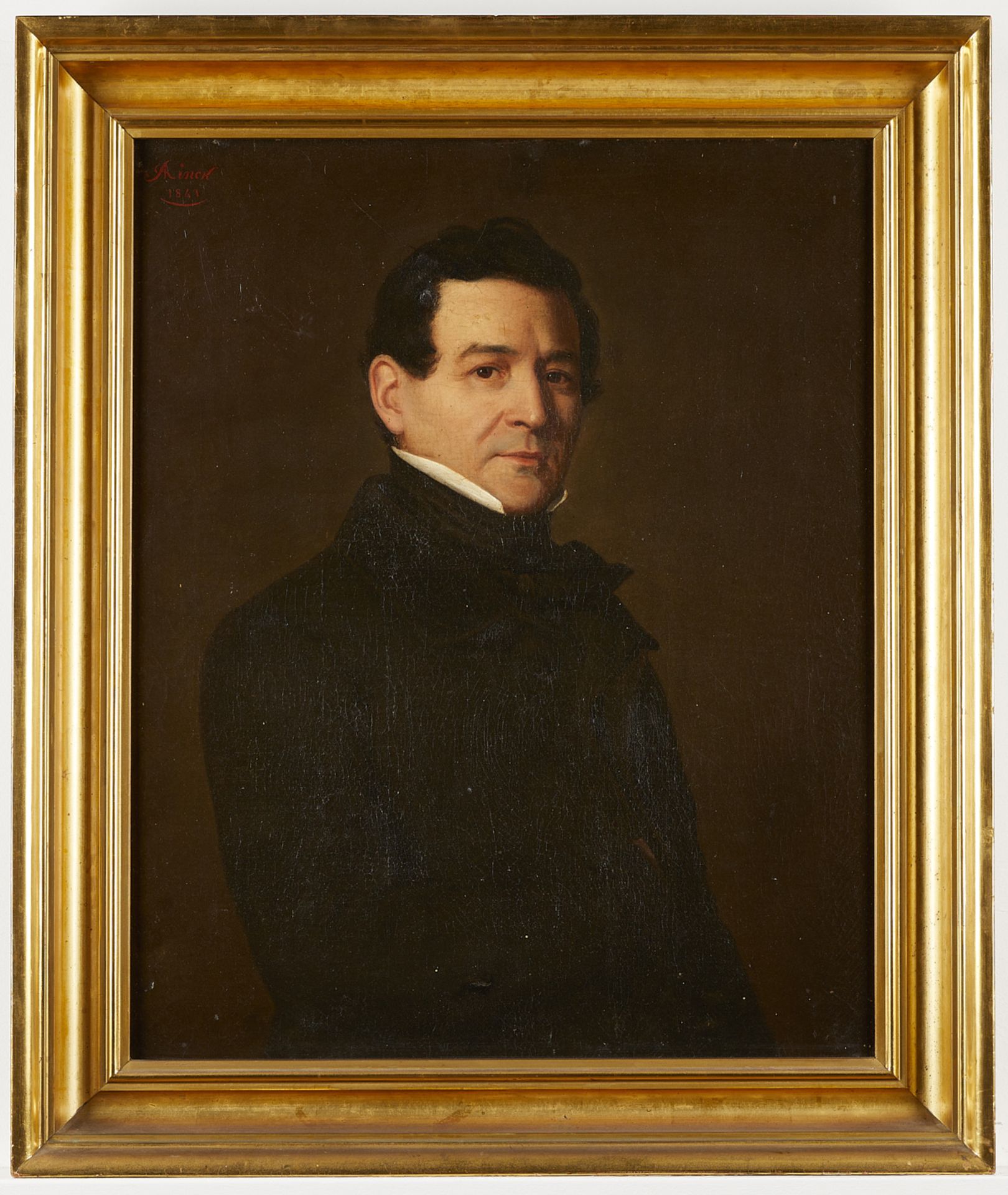 Adolph Rinck Portrait of a Gentleman Painting 1841 - Bild 3 aus 9