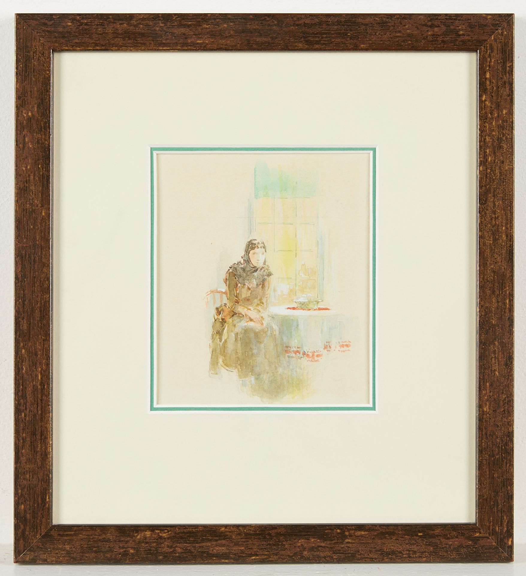 Everett Shinn Watercolor Woman ex. Vincent Price - Bild 2 aus 5