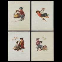 Grp 4 Rockwell "Four Seasons" Lithograph Portfolio