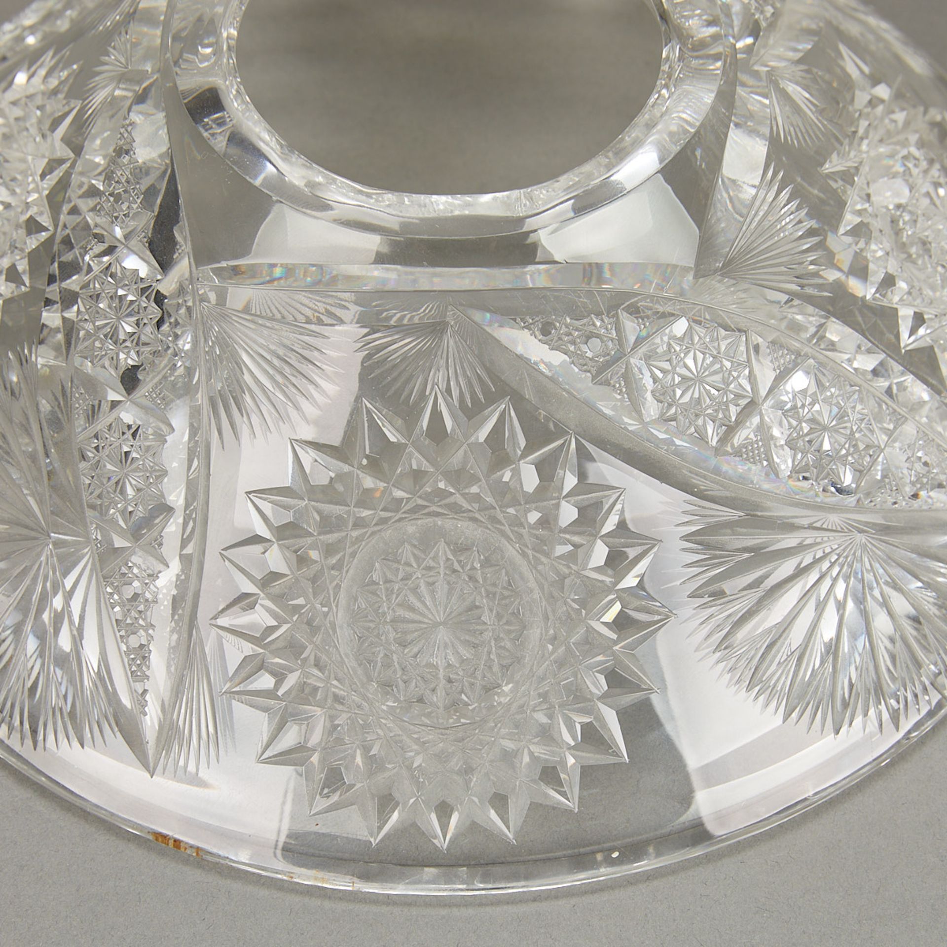 American Brilliant Cut Crystal Glass Punch Bowl - Bild 8 aus 17