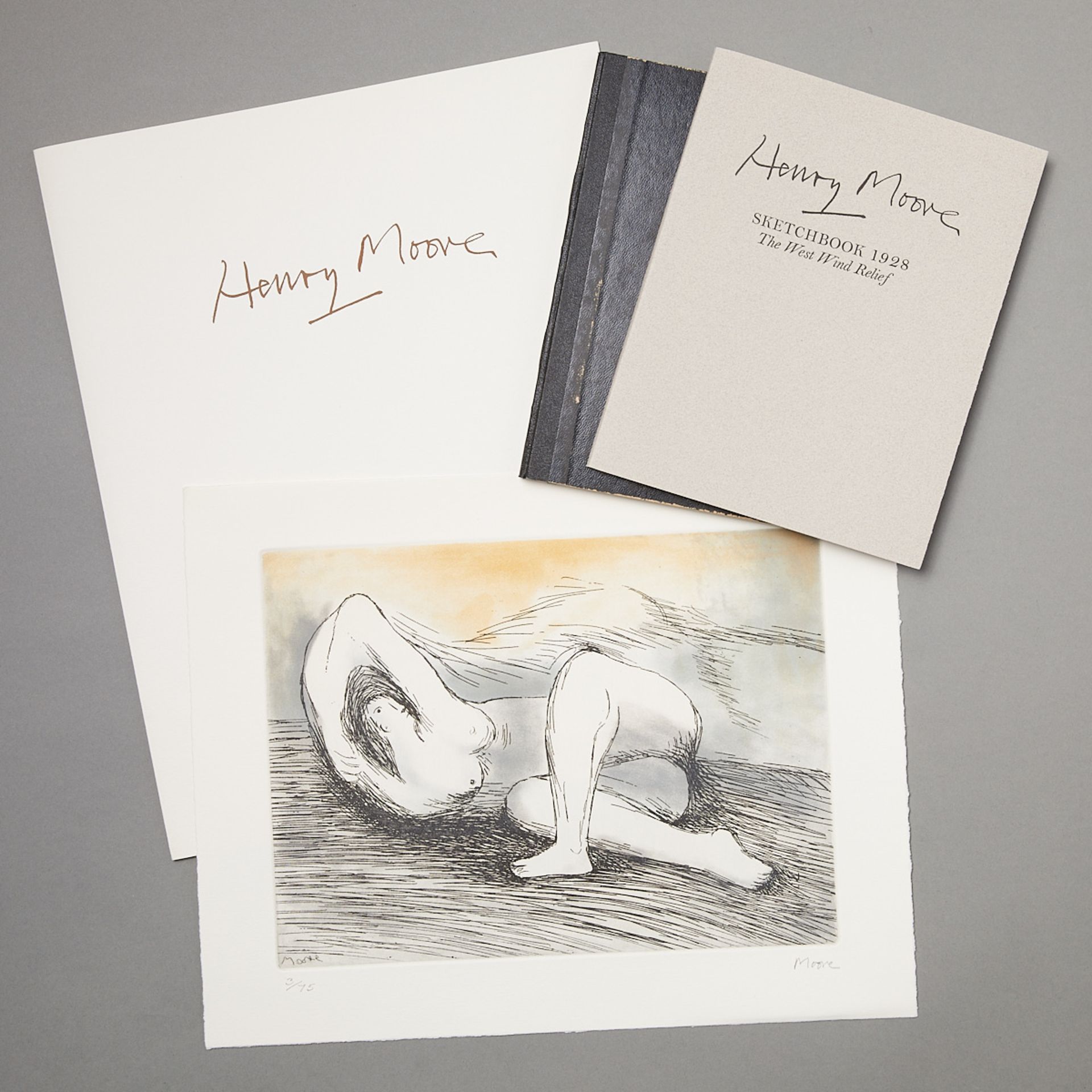 Henry Moore West Wind Relief Sketchbooks & Print - Bild 2 aus 19