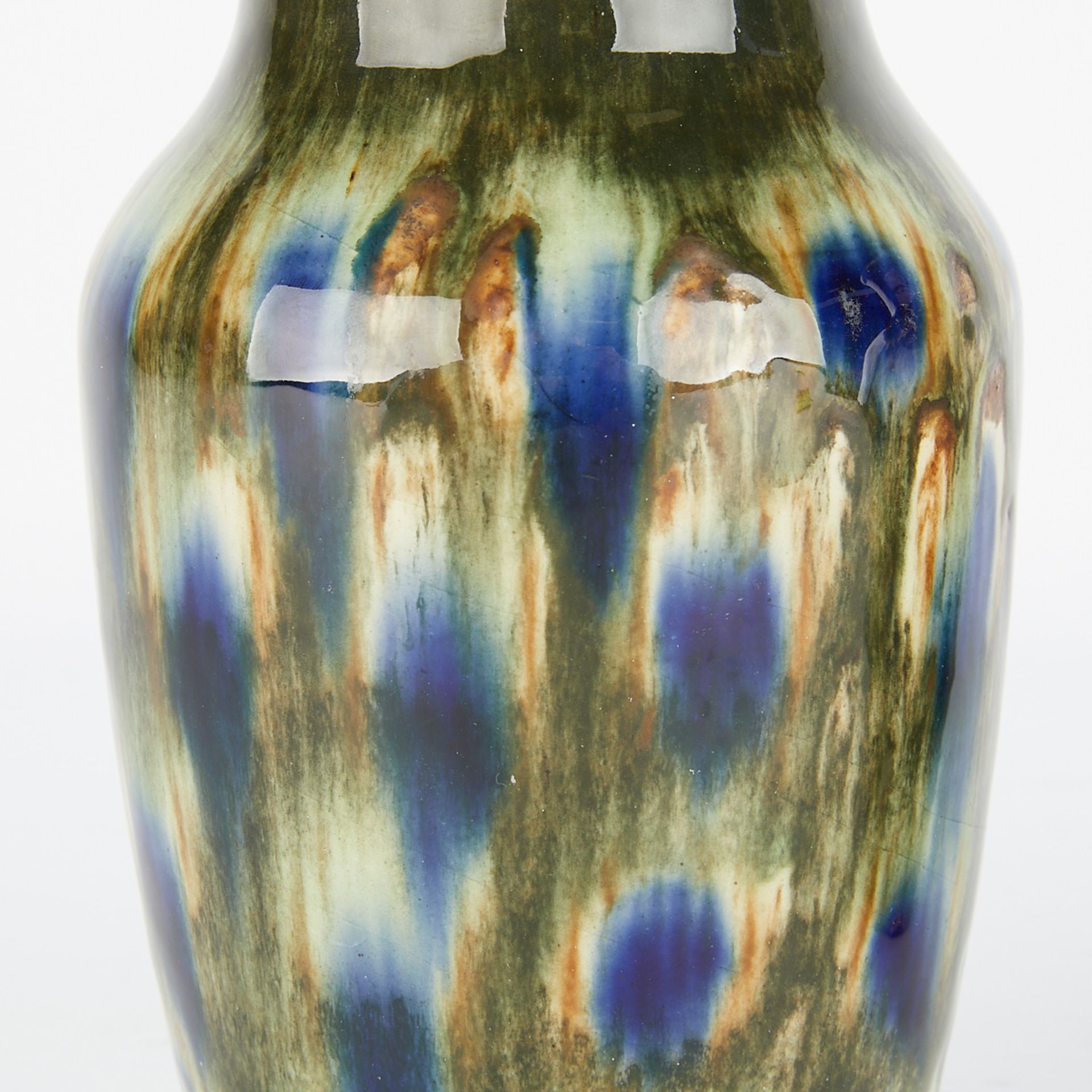 2 Attrib. F. Festersen Jugenstil Peacock Vases - Image 7 of 9