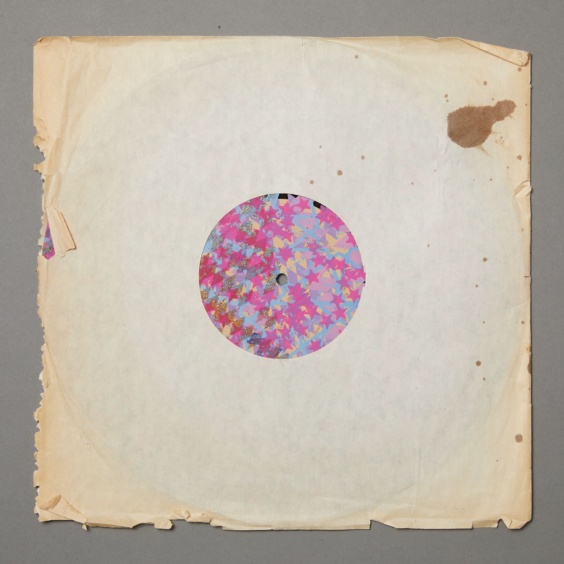 William Weege Mixed Media on Vinyl Record 1976 - Image 3 of 8