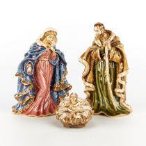 Set 3 Jay Strongwater Nativity Gilt Figurines