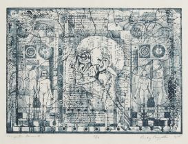 Rudy Pozzatti "Computer Person II" Etching