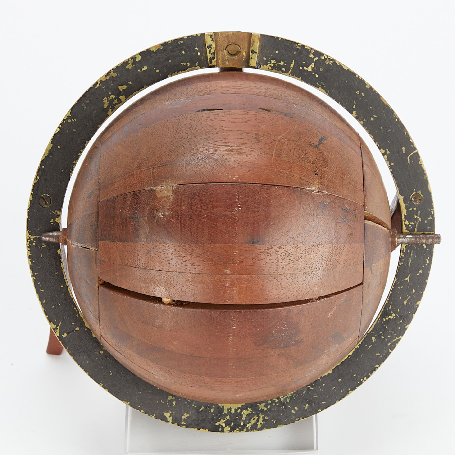 Vintage Wooden Sphere or Globe with Case - Image 13 of 15