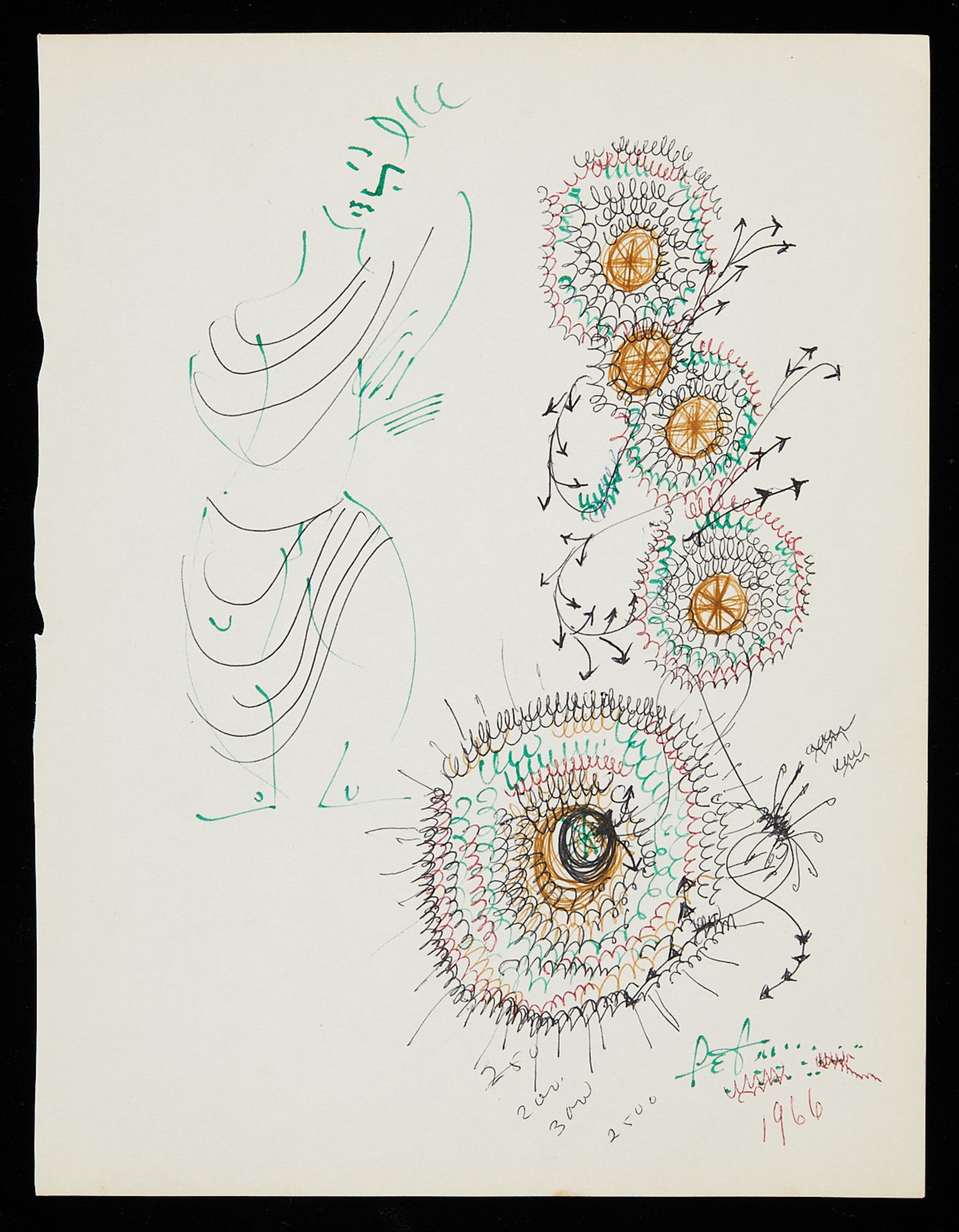 Irene Pereira Pen Sketches 1966