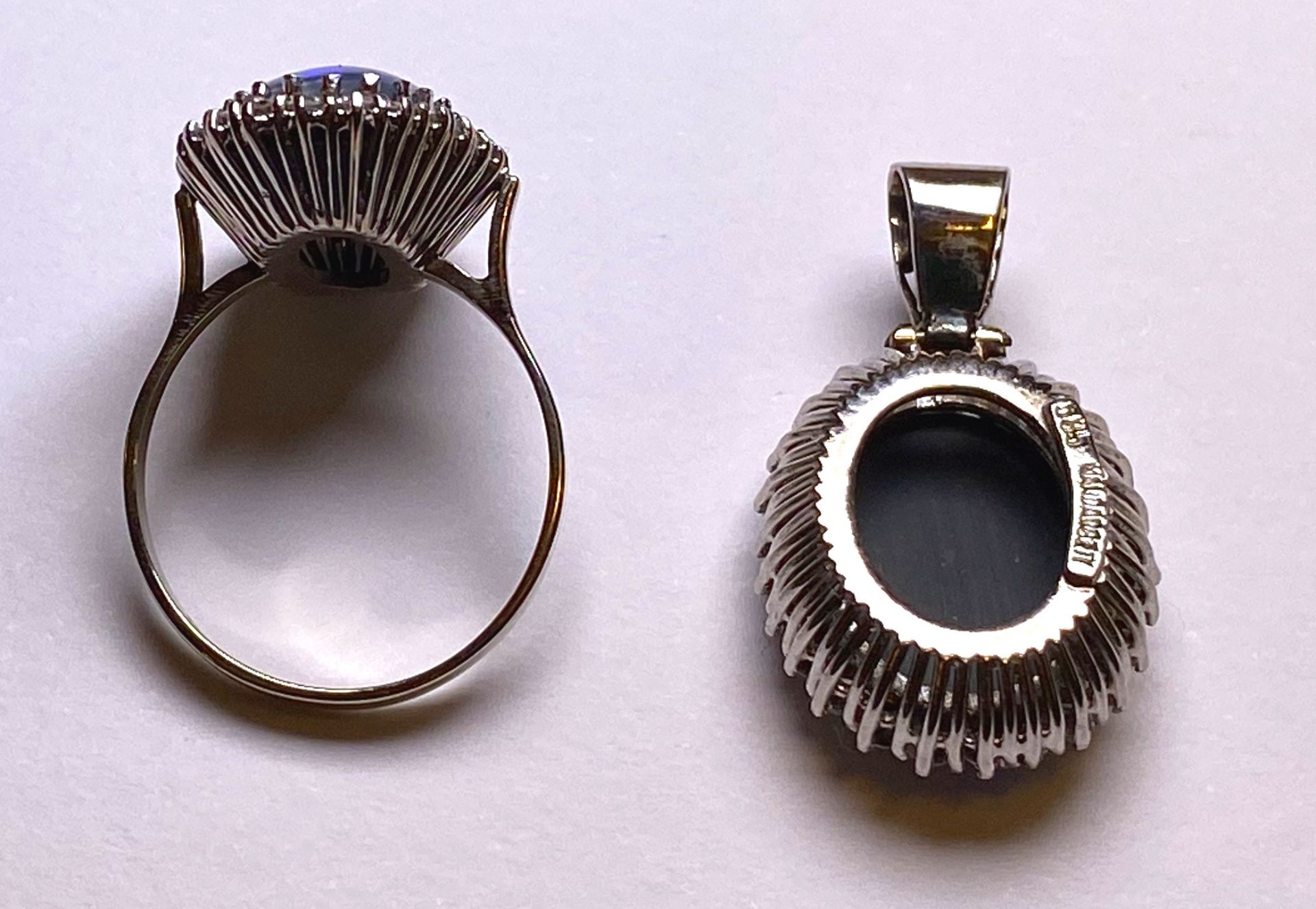 Ring und Anhänger mit Opalen und Brillanten - Image 2 of 2