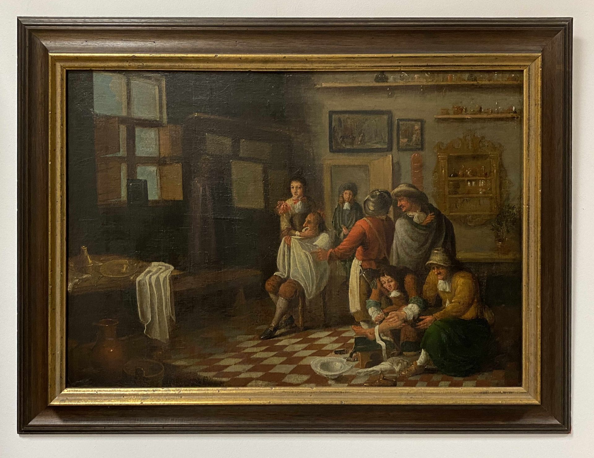 David Teniers II. (?), Behandlung in der Bader-Stube - Image 2 of 5
