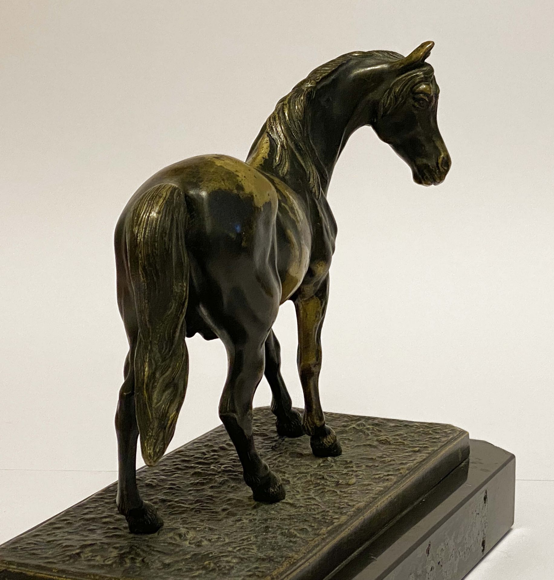  Bronze - Plastik  eines   Pferdes - Bild 4 aus 5