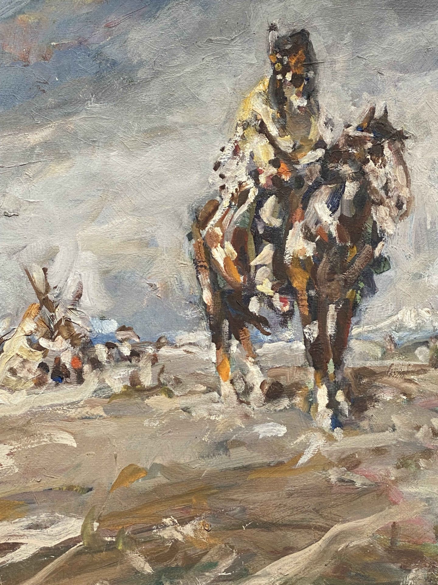 Julius Seyler, Zwei spähende Schwarzfuß-Indianer zu Pferd - Bild 3 aus 4