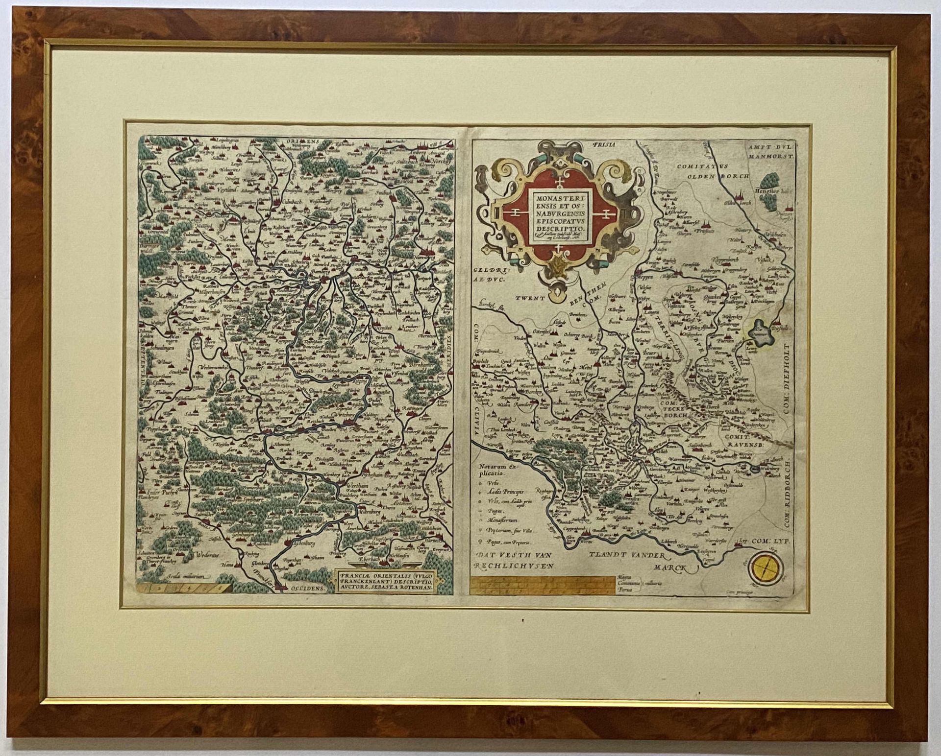 Abraham  Ortelius, Drei  Doppel - Kupferstichkarten   aus dem   „Theatrum orbis terrarum“