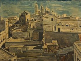 Kurt Haase - Jastrow, Blick auf Cadiz mit der Kathedrale
