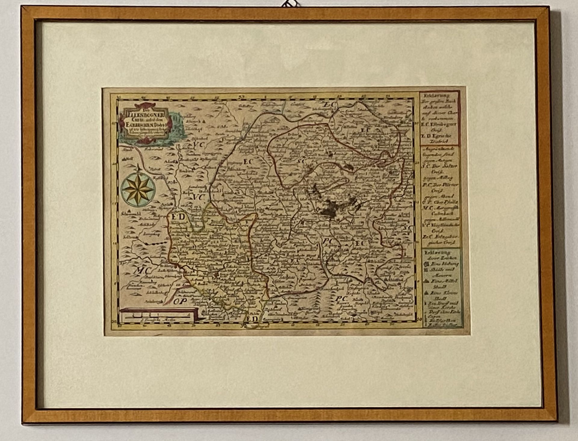 Zwei barocke Kupferstich-Landkarten - Image 2 of 2