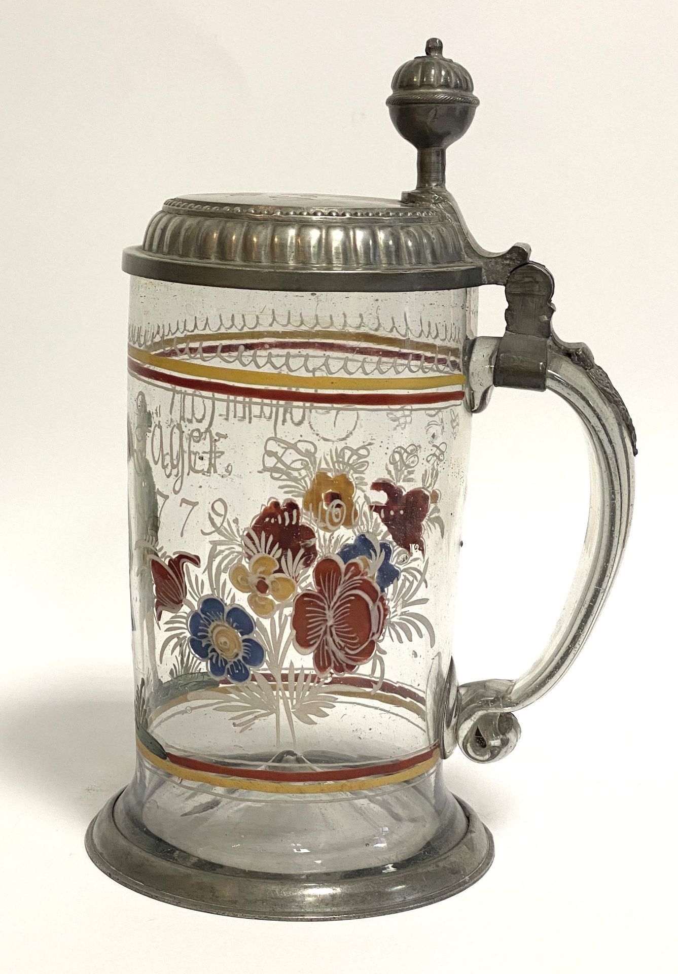Glas-Walzenkrug 1779 - Image 3 of 6
