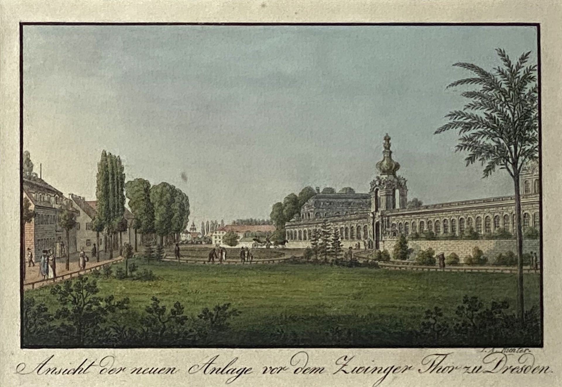 Johann Carl August Richter (wohl), Ansicht von Dresden (Zwinger)