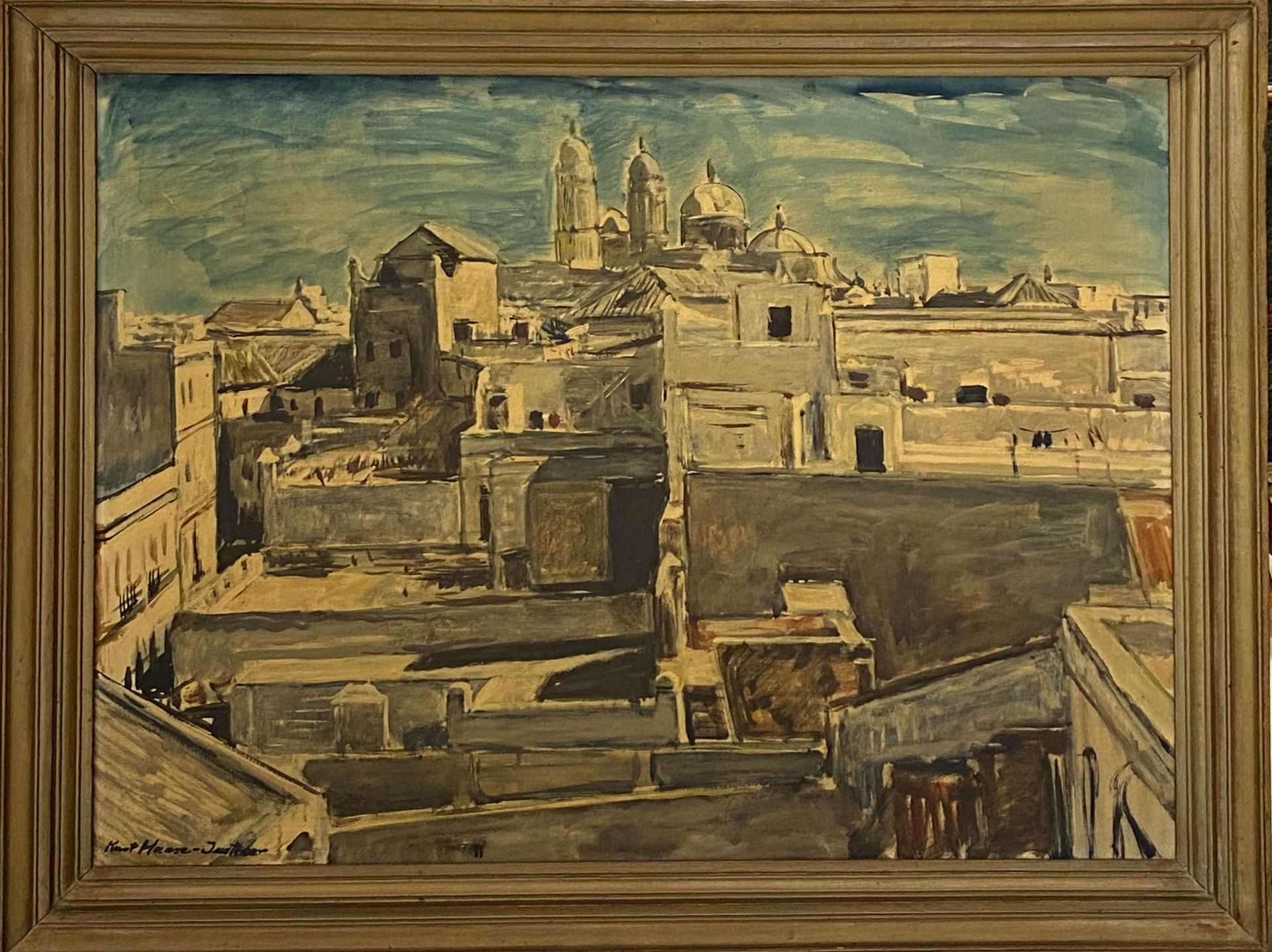 Kurt Haase - Jastrow, Blick auf Cadiz mit der Kathedrale - Bild 2 aus 3