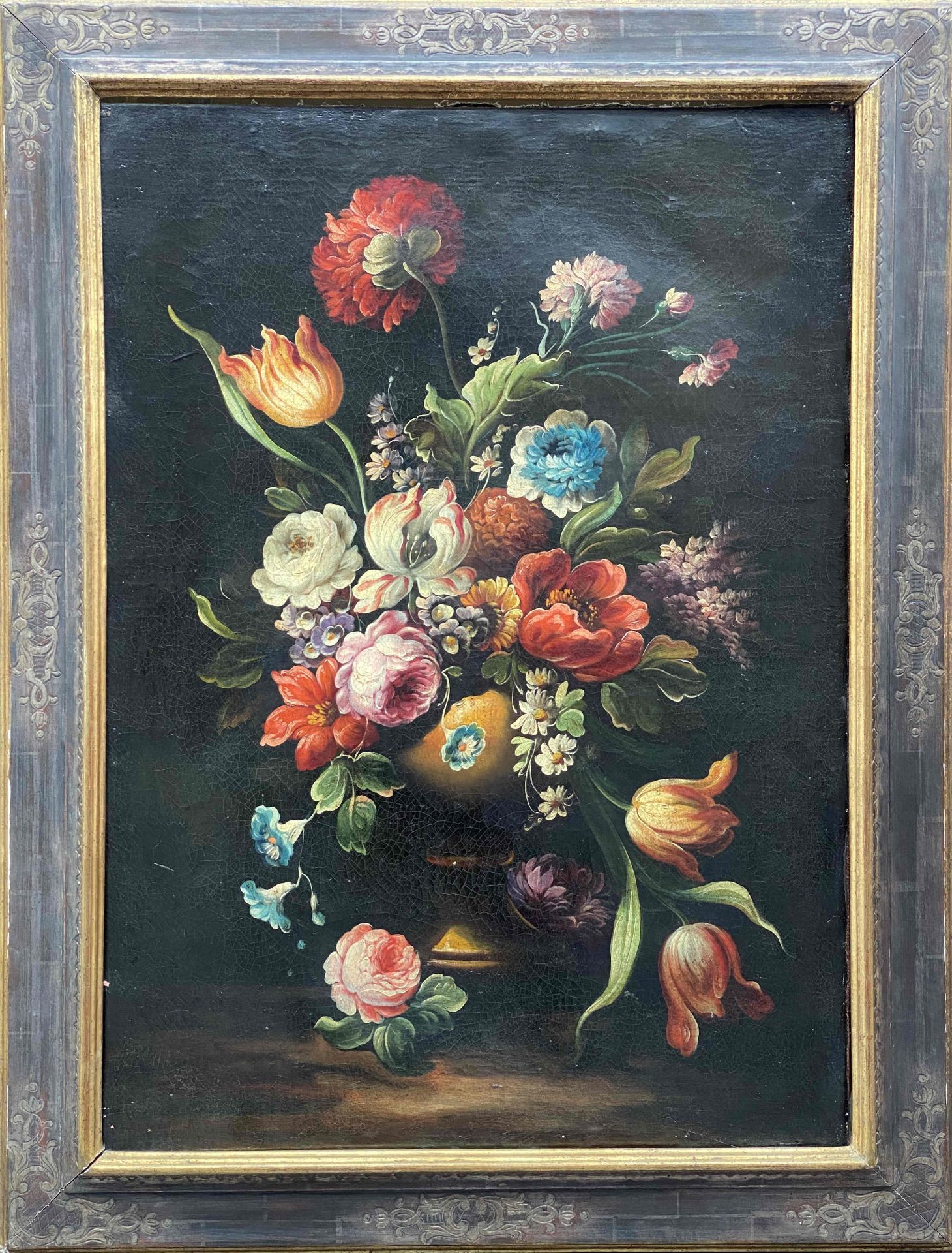Prachtvolles Blumenstillleben, Niederlande um 1650/1700 - Bild 2 aus 3