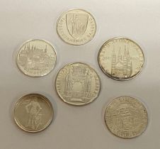Sechs Silber - Medaillen Bamberg