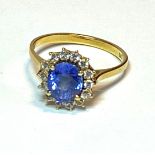 Ring mit Diamanten und Tansanit