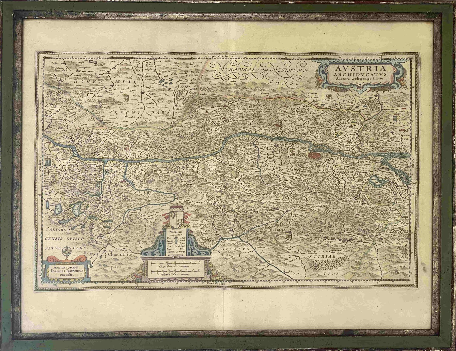 Johannes Janssonius, Kupferstich - Landkarte Österreich