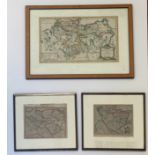 Drei barocke Kupferstich-Landkarten