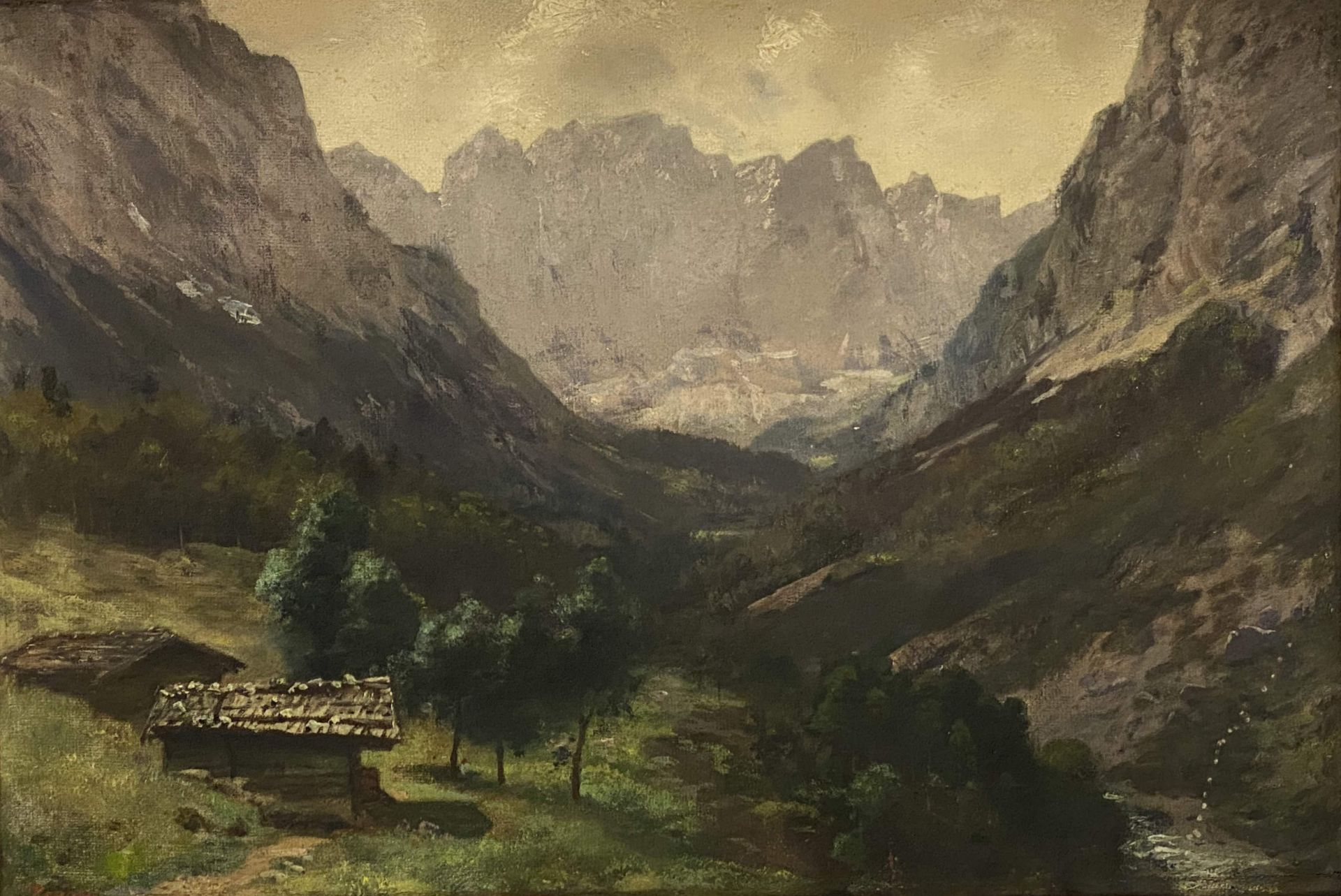 Christian Johann Kröner, Tal im sommerlichen Hochgebirge - Bild 2 aus 3