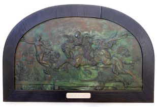 Bronzerelief, Die Jagd nach dem Glück (nach Rudolf Friedrich August Henneberg)