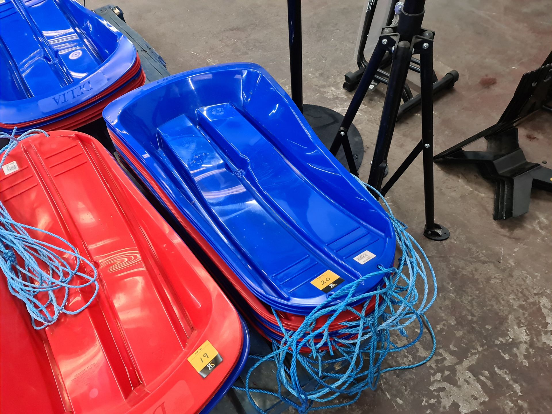 13 off Delta sledges - mixed lot of blue and red