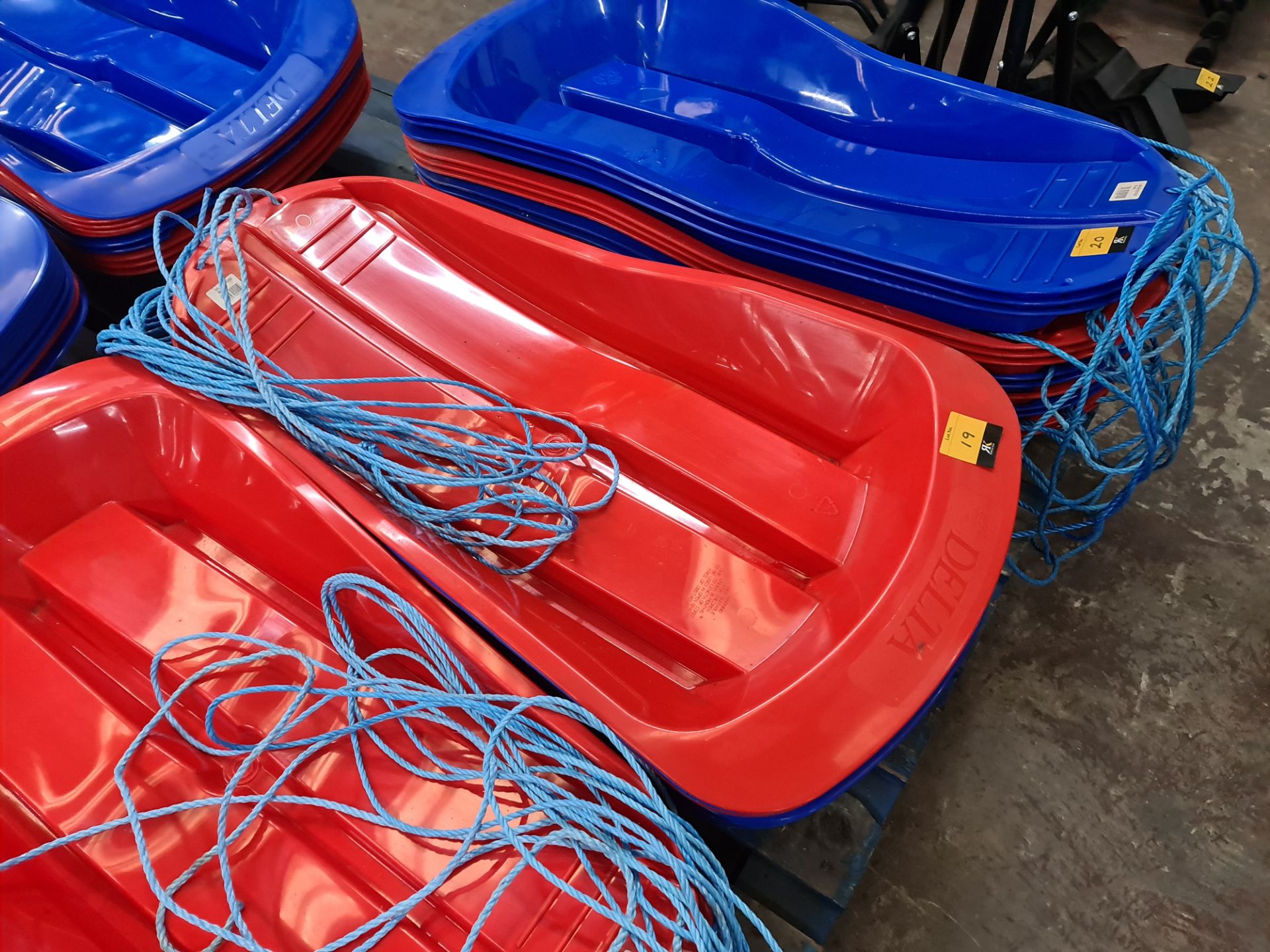 10 off Delta sledges - mixed lot of blue and red
