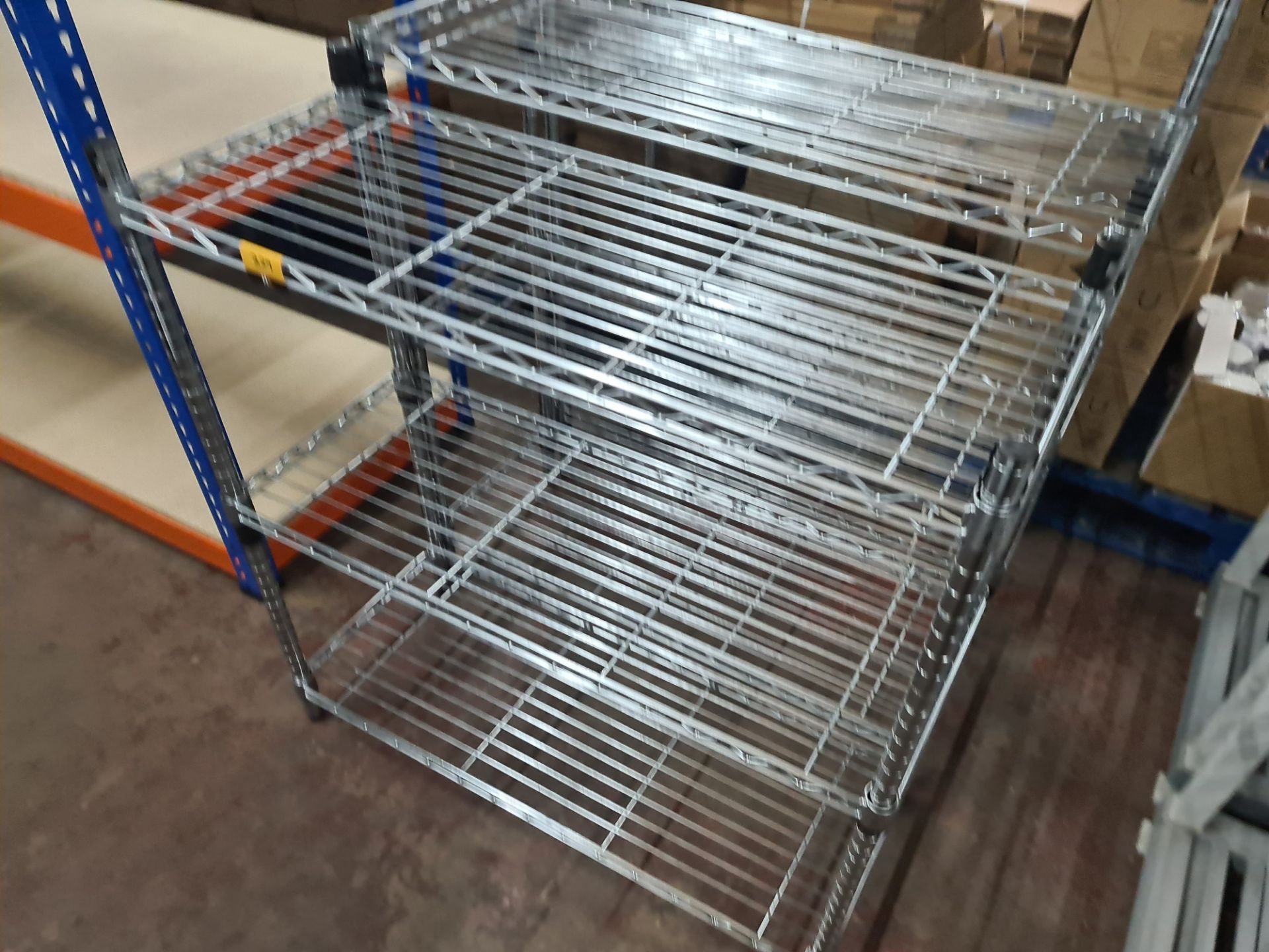 3 off assorted chrome wire shelving units - Image 2 of 5