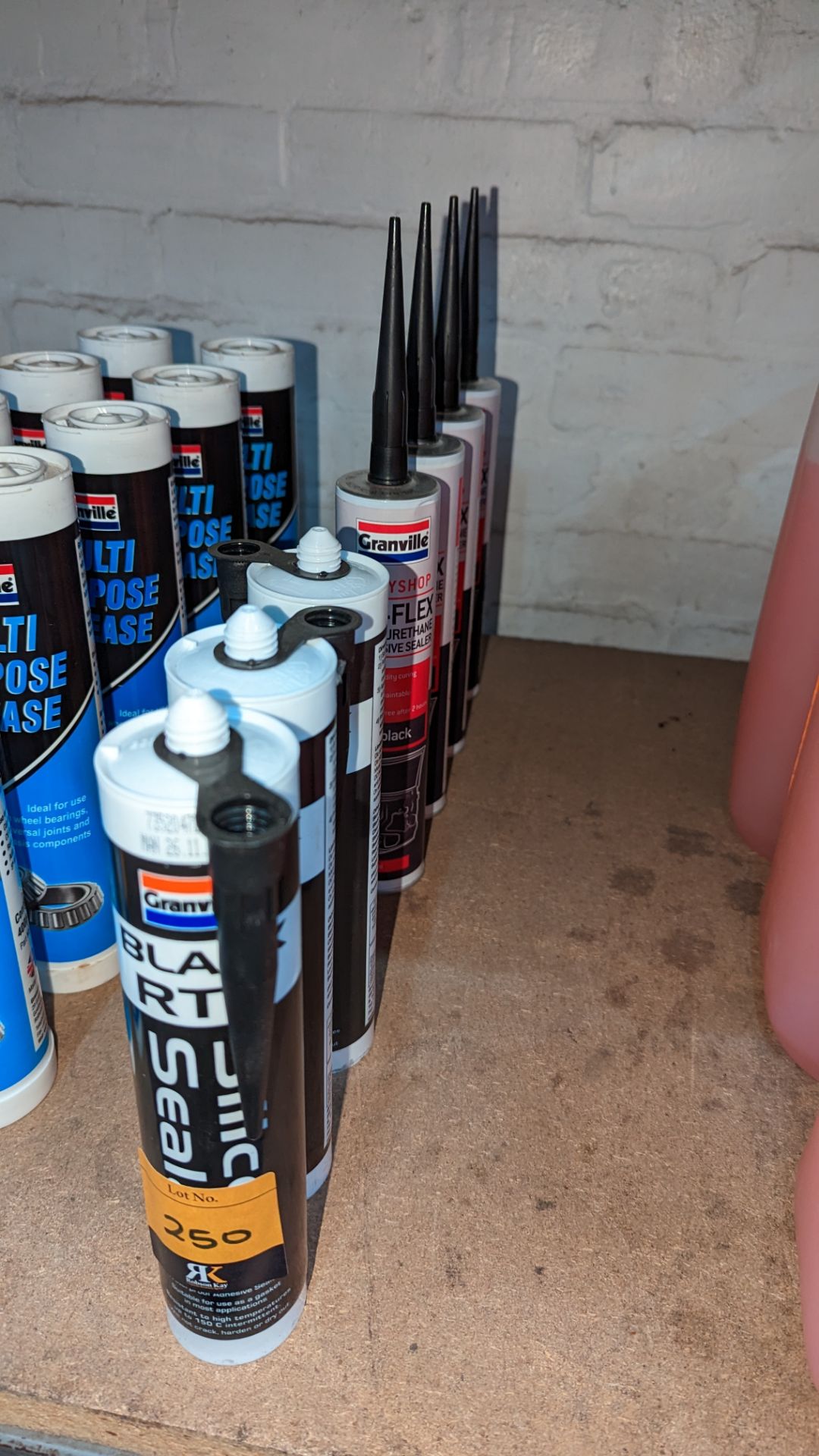 7 tubes of sealant and adhesive