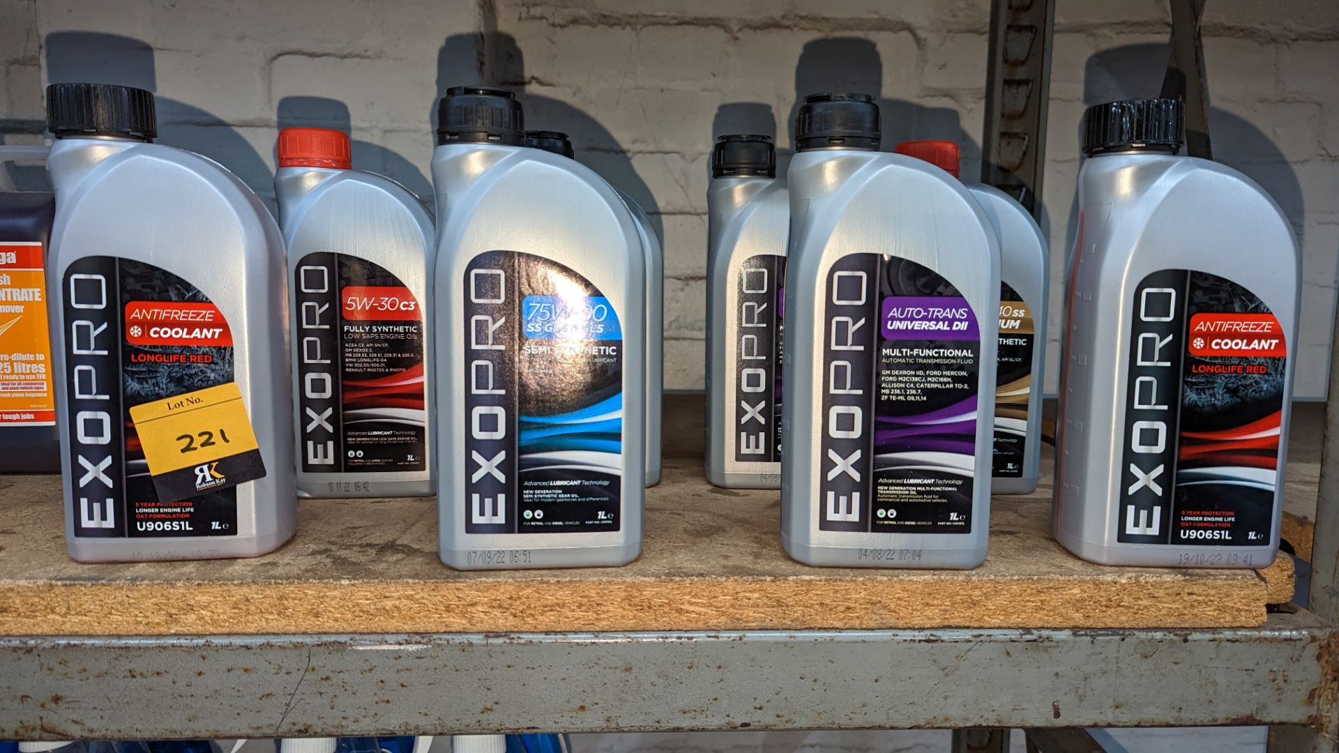 8 assorted 1 litre bottles of Exopro lubricants, oil and other fluids - Image 2 of 8