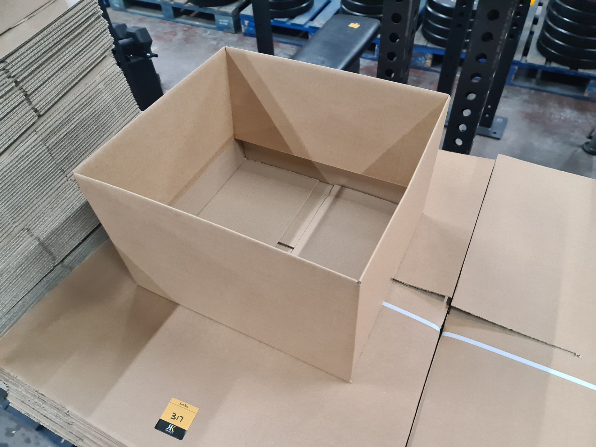 Approximately 100 cardboard boxes; 450 mm x 403 mm x 290 mm